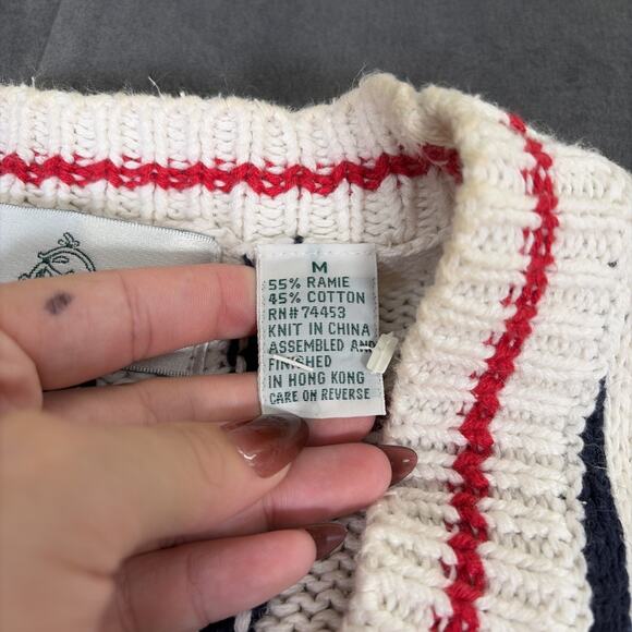 Vintage Design Options Baseball Themed Sweater Vest Medium Grannycore Charity - Picture 12 of 16